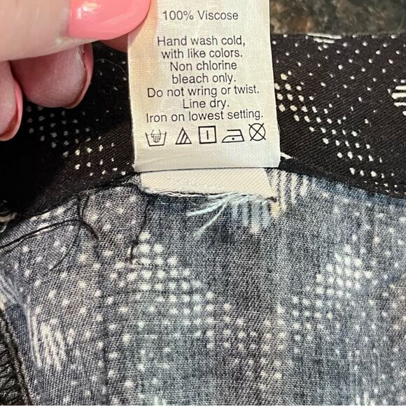 MADEWELL Delancey Printed Trouser Pants Black White Women’s Size 10 - Picture 8 of 8